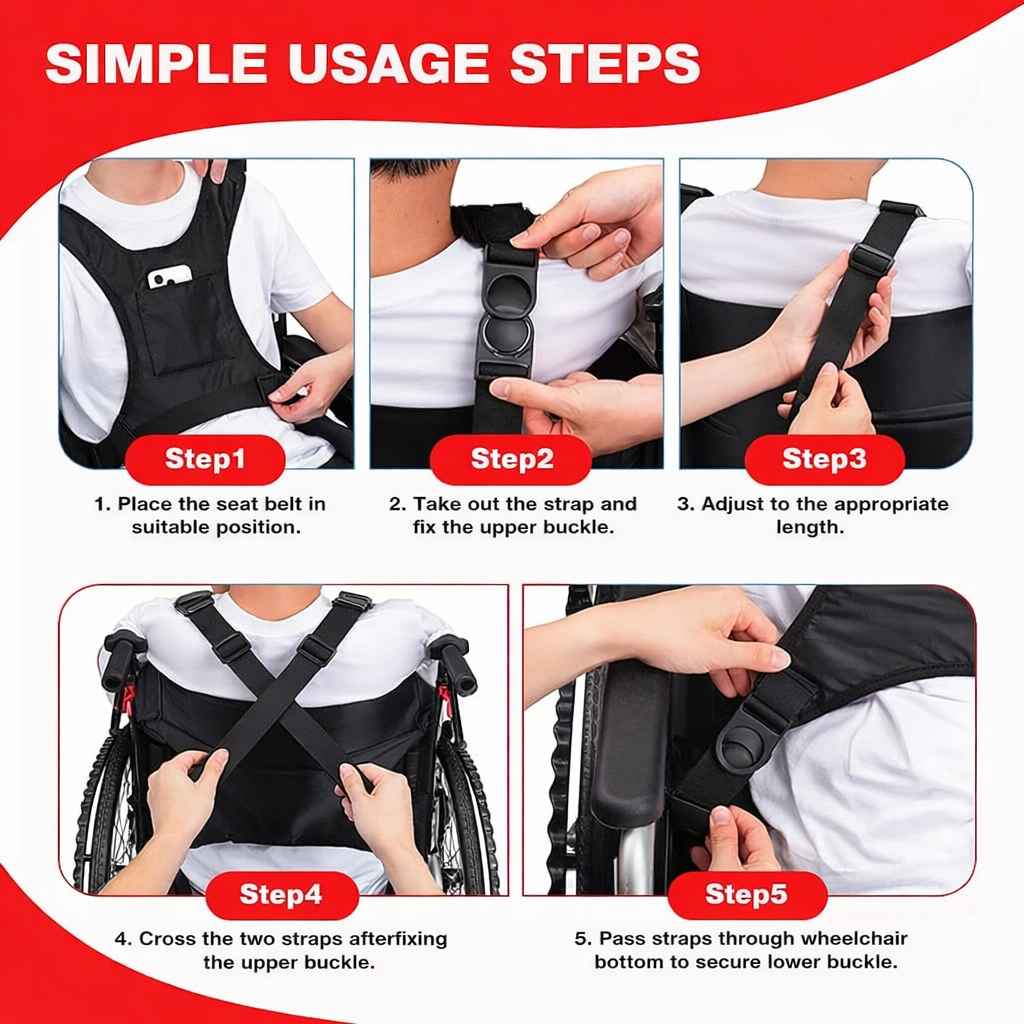Wheelchair safety belt