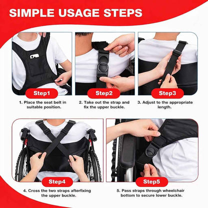 Wheelchair safety belt