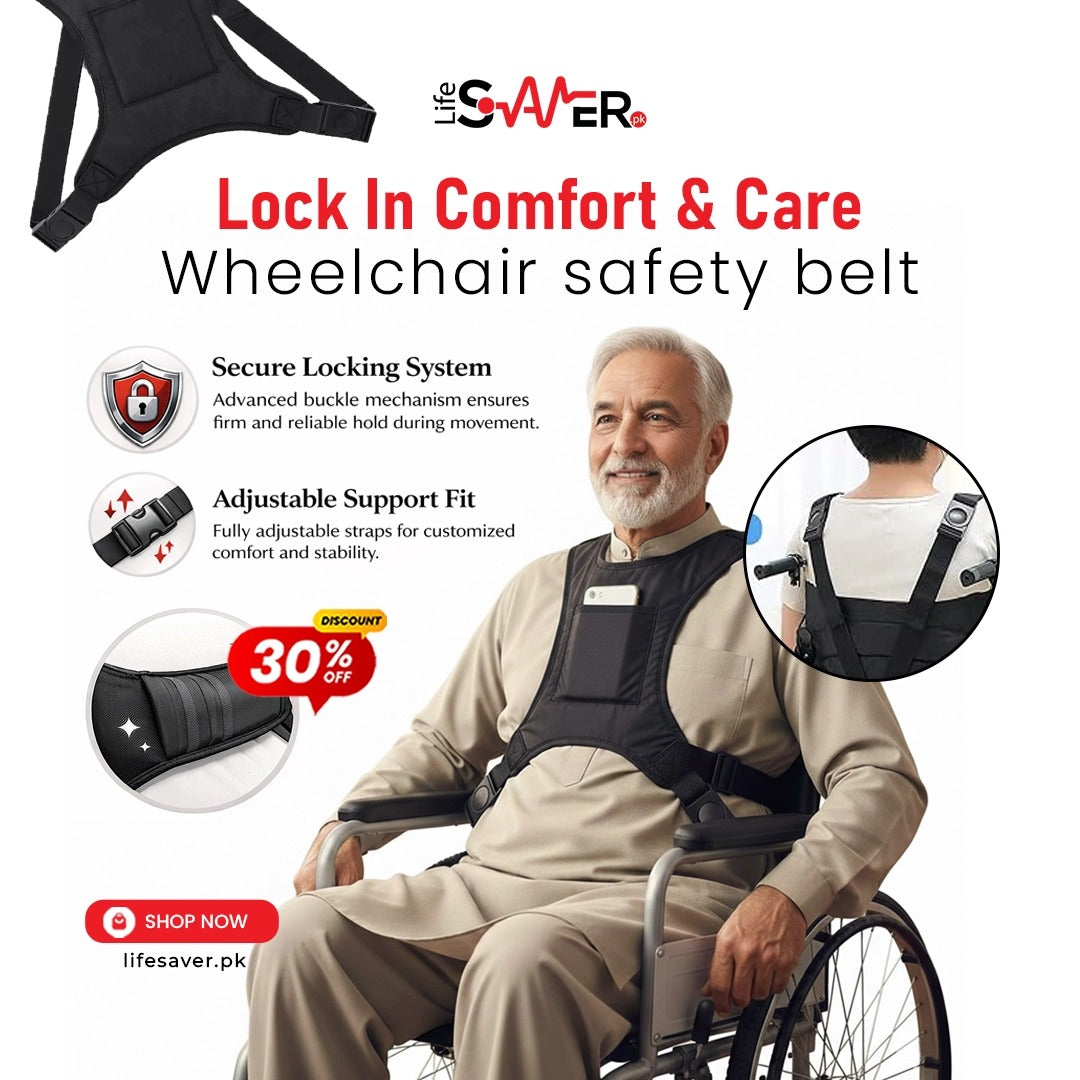 Wheelchair safety belt