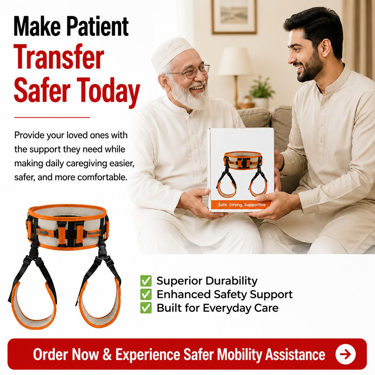Adjustable Mobility Transfer Belt
