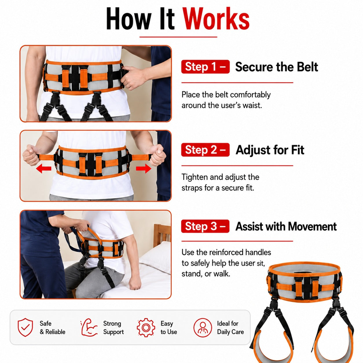 Adjustable Mobility Transfer Belt